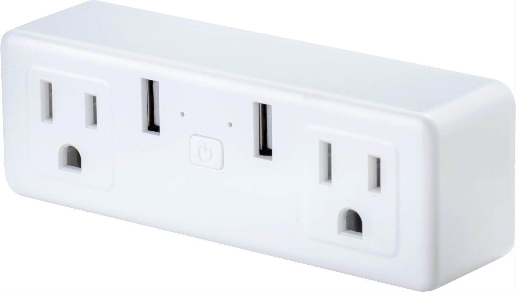 WiFi smart socket with 2 plug