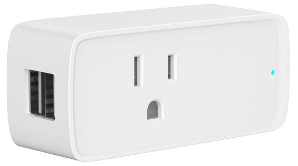 Mini US smart socket with 2 USB port