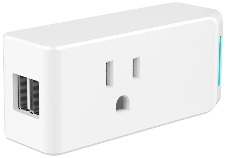 Mini US smart socket with 2 USB port